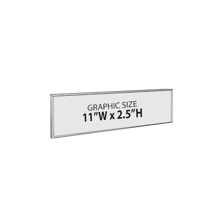 Azar Displays 11"W x 2.5"H Sign Holder w/ Magnetic Strips, PK10 129920